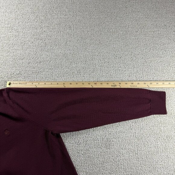 Brooks Brothers Extra Fine Merino Wool V-Neck Sweater Maroon Men’s Size XL - Picture 5 of 8